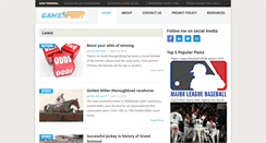 Desktop Screenshot of gamesandsport.com